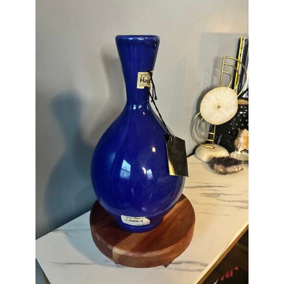 Vintage Royal Haeger Cobalt Blue Gourd Vase — Original Tags & Stickers — 1998 - Picture 3 of 8